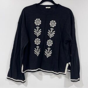 Jigsaw Black and White Knit Top